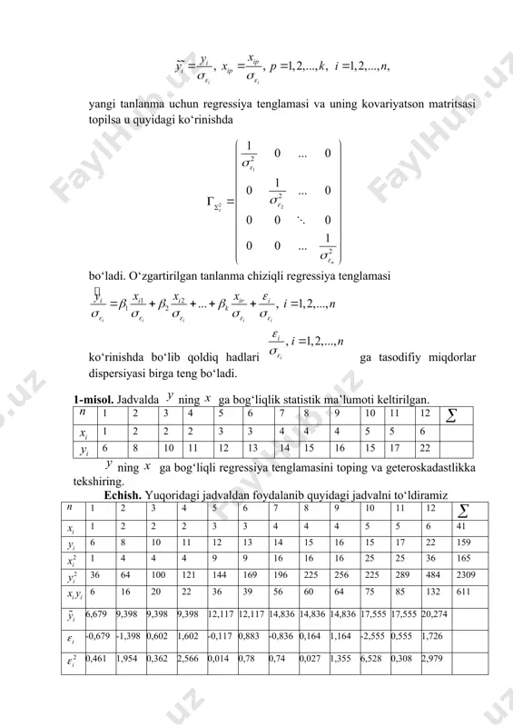 rsiyaga ega degan gipotezani tekshiramiz. bu erda va . jadvaldantopib ni aniqladik. fisher-snedekoraning tartib uchun jadvaldan olamiz. bu erda (chunki bu erda bitta regressor bor) va bo‘lganligi sababli gipotezani rad etishga asos yo‘q. uni qabul qilamiz. geteroskadastlik yo‘q. image3.wmf oleobject50.bin oleobject51.bin image46.wmf oleobject52.bin oleobject53.bin image47.wmf oleobject54.bin image48.wmf oleobject55.bin image49.wmf oleobject3.bin oleobject56.bin image50.wmf oleobject57.bin image51.wmf oleobject58.bin image52.wmf oleobject59.bin image53.wmf oleobject60.bin image54.wmf image4.wmf oleobject61.bin image55.wmf oleobject62.bin image56.wmf oleobject63.bin image57.wmf oleobject64.bin image58.wmf oleobject65.bin image59.wmf oleobject4.bin oleobject66.bin image60.wmf oleobject67.bin image61.wmf oleobject68.bin image62.wmf oleobject69.bin image63.wmf oleobject70.bin image64.wmf image5.wmf oleobject71.bin image65.wmf oleobject72.bin oleobject5.bin image6.wmf oleobject6.bin image7.wmf oleobject7.bin image8.wmf oleobject8.bin image9.wmf oleobject9.bin image10.wmf oleobject10.bin oleobject11.bin image11.wmf oleobject12.bin oleobject13.bin image12.wmf oleobject14.bin image13.wmf oleobject15.bin image14.wmf oleobject16.bin image15.wmf oleobject17.bin image16.wmf oleobject18.bin image17.wmf oleobject19.bin image18.wmf oleobject20.bin image19.wmf oleobject21.bin image20.wmf oleobject22.bin image21.wmf oleobject23.bin image22.wmf oleobject24.bin image23.wmf oleobject25.bin image24.wmf oleobject26.bin image25.wmf oleobject27.bin image26.wmf oleobject28.bin image1.wmf image27.wmf oleobject29.bin image28.wmf oleobject30.bin oleobject31.bin image29.wmf oleobject32.bin oleobject33.bin image30.wmf oleobject34.bin oleobject1.bin image31.wmf oleobject35.bin image32.wmf oleobject36.bin image33.wmf oleobject37.bin image34.wmf …