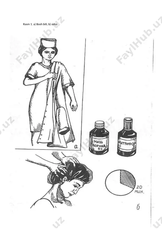 im, qovuq va yaxshisi, ichi bo’shatilgandan so’ng o’lchanadi. bemor maydonchaning o’rtasiga kalitning ko’tarib qo’yilgan holatida extiyotlik bilan chiqadi. bunda qattiq silqinishdan saqlanish lozim. muvozanat holati yuzaga kelgandan so’ng kalit pastga tushiriladi. tana vazni, pastki va yuqorigi kursatqichlarda yuklar to’xtagan bo’linmalarning ikkita soni yigindisi bo’yicha aniqlanadi (rasm 6). buyni bo’y o’lchagich (rostometr) bilan ulchashda ketma-ket bajariladigan harakatlar: 1. bo’y o’lchagichini yonida turing va uni siljiydigan surgichini taxminan boshni ustiga nisbatan yuqoriga ko’taring (rasm 7) 2. bo’y o’lchagichni tik tirgovuchi, maydonchada o’rnatilgan santimetr bo’linmalari bo’ladi, tirgovuch bo’ylab ko’ndalang joylashgan surgich suriladi. buyni ulchashda bemor tirgakka tovoni, dumbalari, kuraklari va ensasini tekkizib orkasini ugirib turadi 3. boshi tashki eshituv yulining yukori chekkasi va kuz burchaklari bitta kundalang chizikda turadi. buy ulchagich plankasi bulinmalari (shkala) surgichning pastki chekkasi buyicha xisoblanadi (rasm 8.da bu masofa «x» xarfi bilan ifodalangan) 4. bo’yni xisoblang: 100 sm ga bo’y o’lchagichni maydonchasidan avvalgi katakchadagi aniqlangan me'yorga o’lchangandagi masofani qo’shing, …