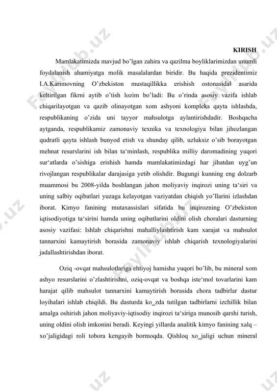 ida to’g’ri tasavvurga ega bo’ladilar. kurs ishi mavzusining dolzarbligi. analitik kimyoda eritmalar juda muhim ahamiyatga ega. eritmaning konsentratsiyalaridan foydalanib eritmalar tayyorlanadi. eritmalar konsentratsiyasidan tashqari bufer eritmalar analitik kimyoda muhim ahamiyatga ega. biroq ko’pchilik talabalar bufer eritmalarning tarkibiy qismlari haqida tasavvurlarini namoyon etishda qiynalishadi. shu sababli bufer eritmalar va ularning qo’llanilishi to’g’risida ma‘lumotlarni umumlashtirish zarur. kurs ishi mavzusining maqsadi. analitik kimyoda eritmalar konsentratsiyalari ва bufer eritmalar analitik kimyoda muhim ahamiyatga ega. shu sababli bufer eritmalar va ularning qo’llanilishi to’g’risida ma‘lumotlarni umumlashtirish. kurs ishining vazifasi analitik kimyoda qo’llaniladigan eritmalar bilan tanishtirish va eritmalardan foydalanib analitik tahliliy ishlarni amalga oshirishda manba bo’lib xizmat qilishdan iborat. 1-qism. adabiyotlar sharhi. 1.1. eritmalar. ikki yoki bir necha komponentlardan iborat qattiq yoki suyuq bir jinsli gomogen sistemalar eritma deb ataladi. eritmani tashkil etgan komponentlardan biri erituvchi (mihit), qolganlari esa eruvchi (erigan modda) bo‗ladi. molekulasi ion yoki qutbli bog‗lanishga ega har qanday modda erituvchi bo‗ladi. agar erituvchi va …
