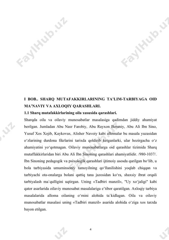 etadi. kitobdagi asosiy g`oya - yoshlarni ota-onani hurmat qilishga, e’zozlashga chaqirishidir. uning bu boradagi fikrlari pandnomaning «ota-ona xaqqini bilmoq zikrida» bobida bayon etilgan: har bir farzandki, oqil va dono bo‘lsa, ota-ona, mehr-muhabbatini ado etmakdin bosh tortmagay». u bu borada "nima eksang, shuni o‘rasan“ - degan maqolni ishlatib, u oilada bola tarbiyasining qo‘yilishi ana shu muhim maqol asosida qurilsa, maqsadga muvofiq bo‘ladi, - deb hisoblaydi. qobusnomada qator ibratli va hayotiy pand nasihatlar bilan birgalikda “ishq va uning odatlari zikrida”, “xotin olmoq zikrida” ham qimmatli ma`lumotlar berilgan. “ey, farzand, to kishining ta`bi latif bo‘lmaguncha oshiq bo‘lmasdir, nedinkim ishq beshak ta`bi latiflikdan paydo bo‘lur. har narsaki ta`bi latiflikdan paydo bo‘lsa, ul beshak latif bo‘lur”. bu erda insonning qalbi toza, pok va axloqdan yuksak bo‘lsa, uning ko‘ngli, sifat va fazilatlari ham, hissiy kechinmalari ham sof va chiroyli bo‘lishiga ishora qilingan. “bas, agar oshiq bo‘lsang shundoq kishiga bo‘lgilki, ul ma`shuqlikka loyiq bo‘lsin”. bunda bo‘lg`usi erxotinning …