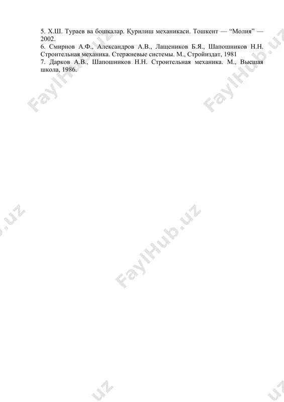 statik noaniq fermalarni kuchlar usulida hisoblash - Page 5