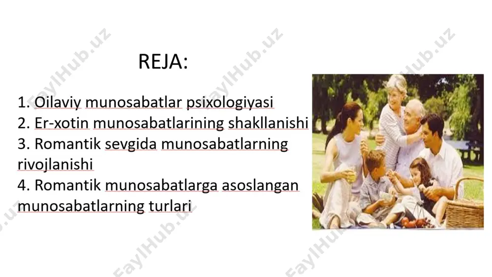 m. emotsional moslik va qo'llab-quvvatlash: munosabatlar bosqichi: 1-filtr boshqa bir insonni bevosita o‘ziga qaratishi bilan bog‘liq jarayon 2-filtr sherikningijtimoiy-demografikxususiyatlari ham kutishlargamos, ma’qulkelibqolsa 3-filtr o‘xshashlikni qidirish va ularni inobatga olgan holda o‘z munosabatini bildirishga intilishdir. busherigida o‘zida yetishmayotgan, sifatni topish va uni o‘zidagi sifat bilan uyg‘unlantirishga intilish l. kameron-benjler (1993) ning fikricha, romantik sevgi hissi rivojlanishining 7 bosqichi bo‘lib, unga quyidagilar kiradi: 1. o‘ziga jalb etish noverbal belgilar orqali qiziqishi borligini bildirish dilidagi istak va xohishlarini yangi tanishgan odamida mavjudligini tahlil etadi umumiy yaxshi sifatlarni namoyon qiladi 2. mashg‘ullik yoki rom bo‘lib qolish bir-birlaridagi ijobiy sifatlarni anglab bir-birlariga ko‘nika boshlaydi ijobiy, yaxshi sifatlarga qaratilgani sheriklar adashishlari ham mumkin sun’iy tutib, asl qiyofalarini ataylab niqoblash mabodo salbiy sifatlar ham namoyon bo‘lib qolgan taqdirda ayrimlar ajrashib ketadilar 3. ko‘nikish o‘ziga xos yangilikning kamayib borishi joziba kasb etgan tashqi ko‘rinish, xusn, qaddi-qomat kabilar odatiydek idrok etilib, hissiyotlar tobora kamayib boradi. 4. kutish ideal va …