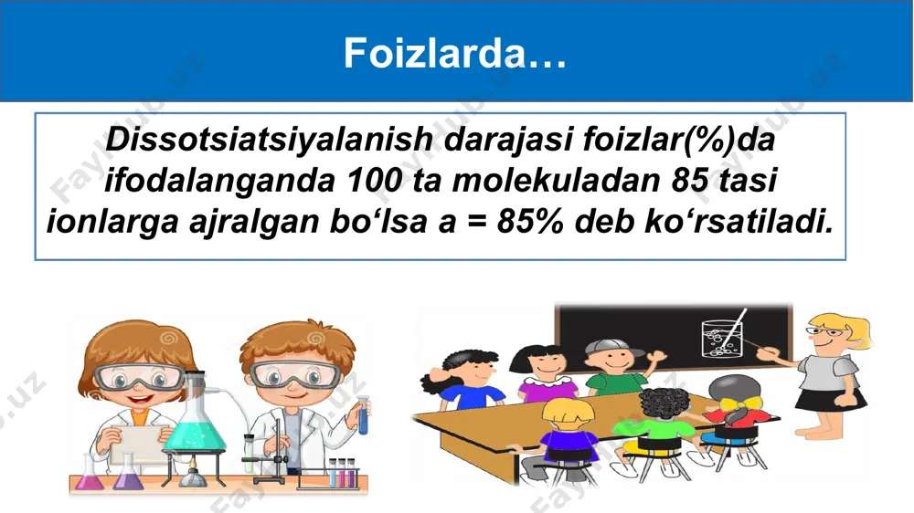 elektrolitlar dissotsialanish darajasi - Page 5