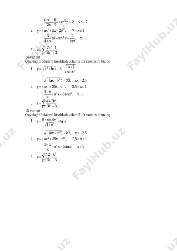 algoritm turlari va blok-sxemalar - Page 5