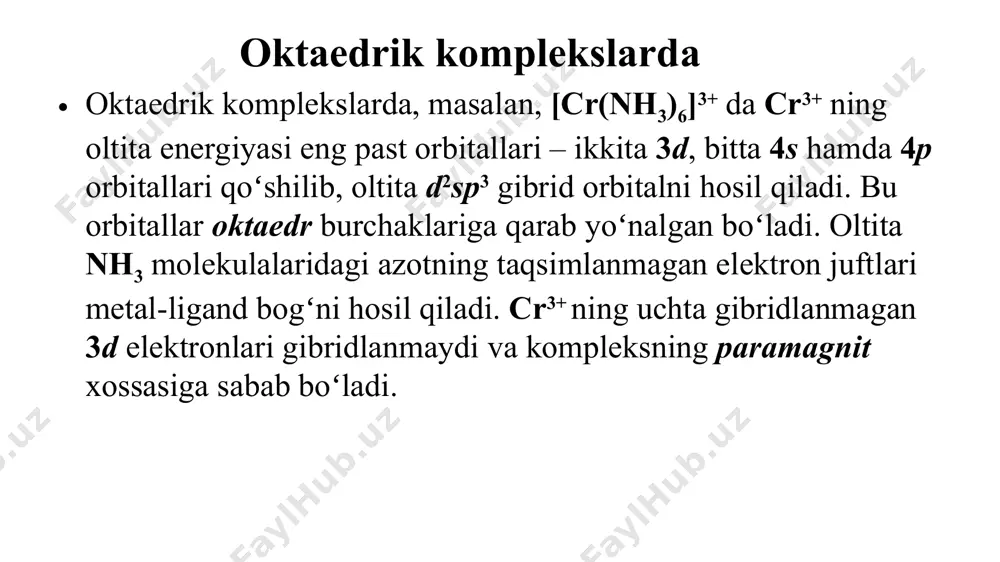 kompleks birikmalarda kimyoviy bog‘lanish - Page 5