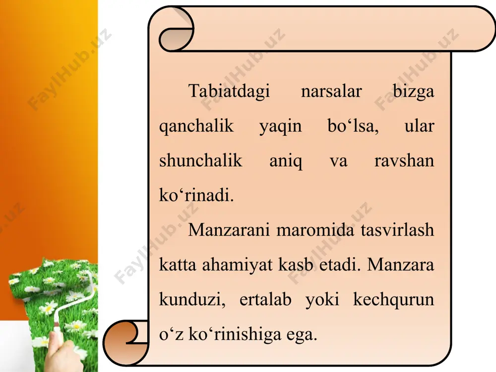 tabiatning obrazli manzarasini ishlash 5 - sinf - Page 5