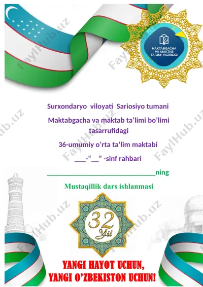 mustaqilik dars ishlanmasi — DOCX