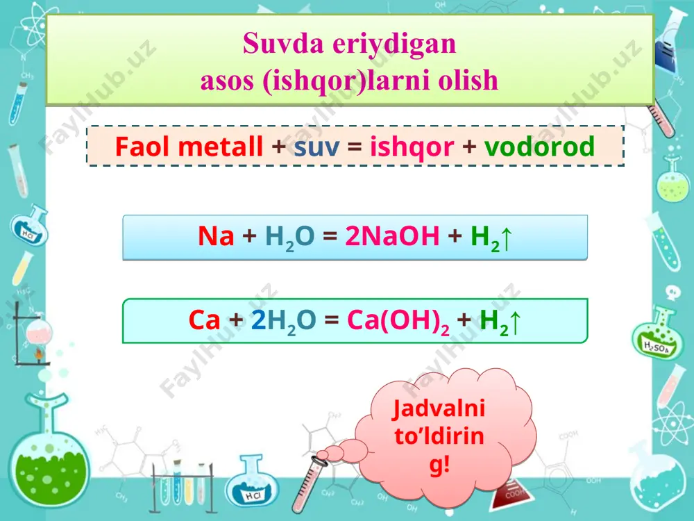 asoslarning olinishi va xossalari - Page 5