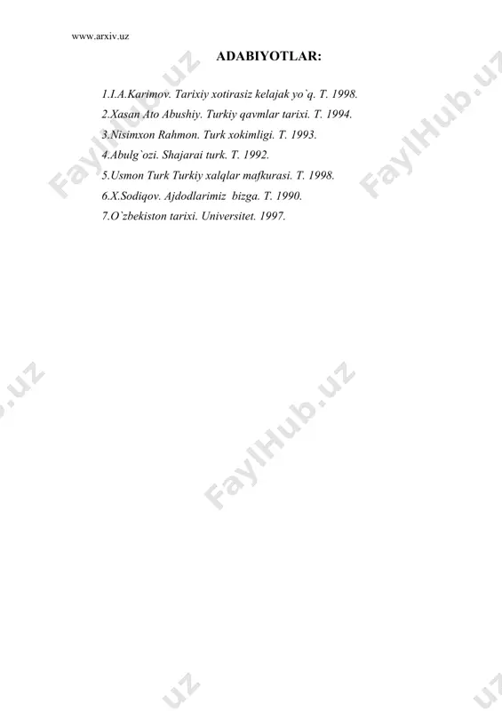 vrida erno eftalitlarga xiroj to`lashda davom etgan. kovad hukmronligi davrida ( 488 – 551 yy) tengsizlik va eksplutatsiya kuchaydi. bu davrda barpo yerlar jamoa a`zolari qo`lidan tortib olindi, “dehqon mulki”ga aylantirilgan. barcha boyliklar va xokimiyat boylar qo`lida bo`lgan. ayollar huquqi poymol qilingan. boylar ko`ngilxushlik uchun xoxlagancha xotin olgan. bu hol mazdak boshchiligida qo`zg`olon kelib chiqishiga sabab bo`lgan. mazdakchilar – “3” harfi bilan boshlanadigan to`rt narsani aholi o`rtasida teng bo`lishni talab qilganlar: 1.zamin (yer); 2.zar (oltin); 3.zo`rlik (kuch-xokimiyat); 4.zak (xotin). kavodning o`zi bo` qo`zg`olonni himoya qildi va qo`llab quvvatladi. so`ngra bu qo`zg`olonga qarshi kurashdi va eftalitlar tomoniga o`tib ketdi. shunday qilib v – vi asrlarda mintaqada yuz yildan ortiq davr davomida eftalitlar sulolasi hukmronlik qildi. o`lkani boshqarishda ular o`tmish dongdor sulolalaridan qolishmaganlar. aksincha siyosiy boshboshdoqlik yo`liga kirayotgan mamlakatni qaytadan birlashtirb siyosiy, iqtisodiy, madaniy munosabatlar va tashqi taraqqiyotini an`anaviy yuksak darajada tutib turish ishishga bosh qosh bo`lganlar. turk xoqonligi to`g`risida bizga quyidagi …