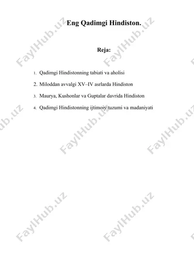 eng qadimgi hindiston — DOC