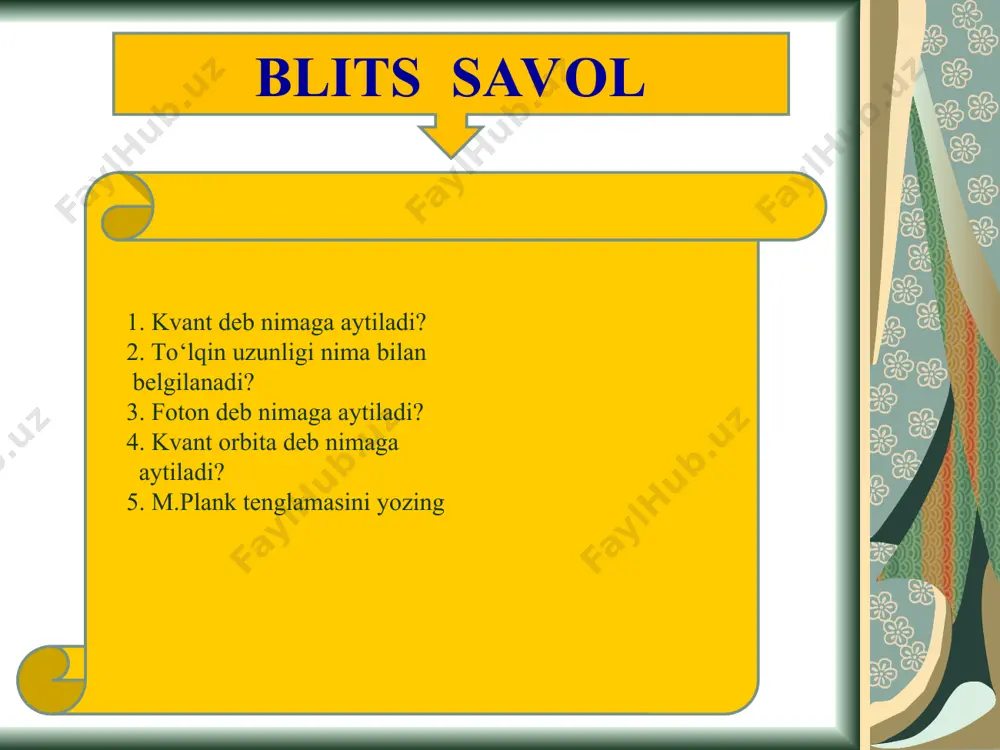 yorug’likning kvant nazariyasi h atom spektori - Page 3