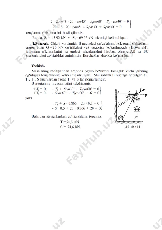 tekislikdagi kuchlar sistemasiga doir masalalar yechish - Page 3