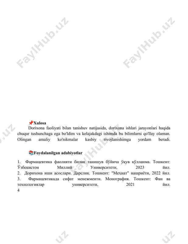 dorixona faoliyati bilan tanishish - Page 5
