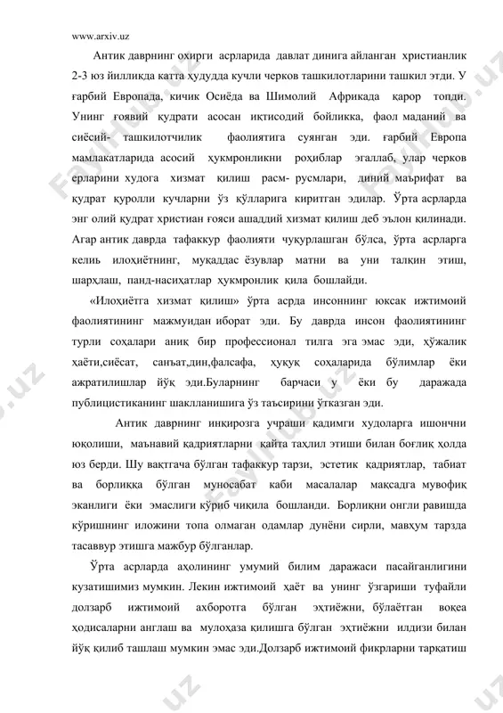 darajasi pasayganligini kuzatishimiz mumkin. lekin ijtimoiy hayot va uning o'zgarishi tufayli dolzarb ijtimoiy axborotga bo'lgan ehtiyojni, bo'layotgan voqea hodisalarni anglash va mulohaza qilishga bo'lgan ehtiyojni ildizi bilan yo'q qilib tashlash mumkin emas edi.dolzarb ijtimoiy fikrlarni tarqatish – bu publitsistikaning nerv tizimi hisoblanadi.bular turli adabiy janrlar orqali amalga oshirib kelingan. publitsistikaning ilk unsurlari istoriografiyada, epistolografiyada, notiq san'atida, pamfletlarda o'z aksini topgan deyish mumkin. adabiyotning pamflet turi bu publitsistikaning ilk kurtagi hisoblanadi.siyosiy g'oyalarni ommaviy ravishda tashviqot qilish turli so'z murojaatlarida o'z aksini topgan, og'zaki nutqni qabul qilishga mo'ljallangan notiqlik san'ati muhim bo'lib qolavergan. o'rta asrlarda ikki madaniy qatlam shakllana boshlagan: ziyoli, ruhoniylar madaniyati va xalq madaniyati, ya'ni folklor.birinchisiga lotin yozuvlarini bilish, o'sha davrning universal tilini o'rganish muhim bo'lgan bo'lsa,ikkinchisi uchun esa shevalardagi og'zaki nutqda gapirish xarakterli xususiyat bo'lib, u keyinchalik xalq madaniyatiga ega bo'ldi. har bir madaniy qatlam o'zining o'ziga xos janrlariga ega bo'lgan. masalan, «ziyoli»lar adabiyotida epistolografiya diniy-ahloqiy aqidalar muvaffaqiyat bilan …