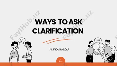 ways to ask for clarification — PPTX