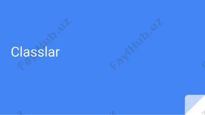 classlar — PPTX