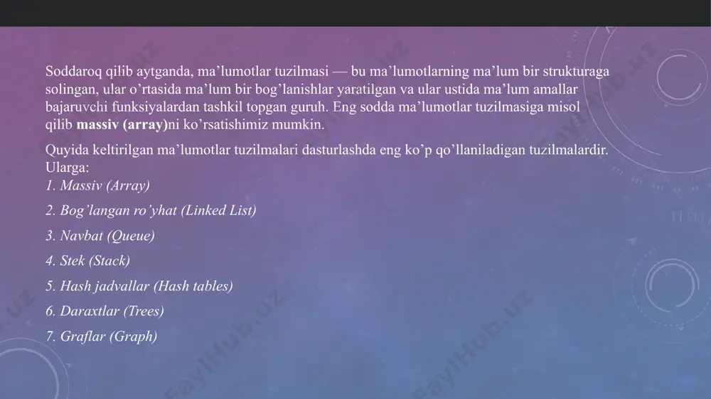 statik ma’lumotlar tuzilmasi - Page 4