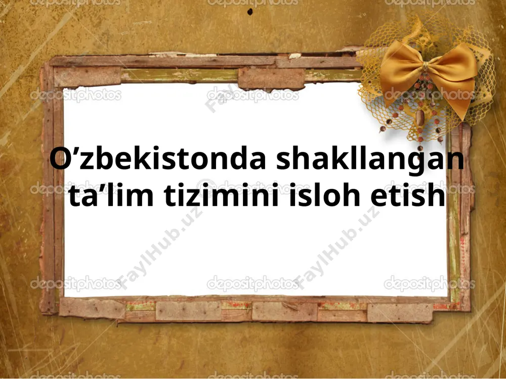 i uyg’otish va uni muntazam ta’lim olishga tayyorlashdan iboratdir. maktabgacha ta’lim bola 6 – 7 yoshga etguncha davlat va nodavlat maktabgacha tarbiya bolalar muassasalarida hamda oilalarda amalga oshiriladi. uning maqsad – vazifalarini ro’yobga chiqarishda mahallalar, jamoat va hayriya tashkilotlari, halqaro fondlar ishtirok etishi mumkin. umumiy o’rta ta’lim – bu to’qqiz yillik (i – ix sinflar) o’qitishdan iborat bo’lgan umumiy o’rta ta’lim – majburiy ta’limdir. bunda ta’lim oluvchilarning fanlar asoslari bo’yicha muntazam bilim olishlarini, ularda bilim o’zlashtirish ehtiyojlarini, asosiy o’quv – ilmiy va umummadaniy bilimlarini, milliy va umumbashariy qadriyatlarga asoslangan ma’naviy – ahloqiy fazilatlarni, mehnat ko’nikmalarini, ijodiy fikrlash va atrof – muhitga ongli munosabatda bo’lishni va kasb tanlashni shakllantiradi. o’rta umumta’lim – uzluksiz majburiy ta’lim bo’lib, unda quyidagi muammolar hal bo’ladi: fanlar asoslari bo’yicha uzluksiz bilim beriladi; mehnat ko’nikmalari shakllanadi; ijodiy fikrlash va atrof muhitga ongli munosabatda bo’lishi o’rgatiladi; kasb tanlash shakllanadi. umumiy o’rta ta’limning dastlabki bosqichi boshlang’ich ta’lim deb nomlanadi. …