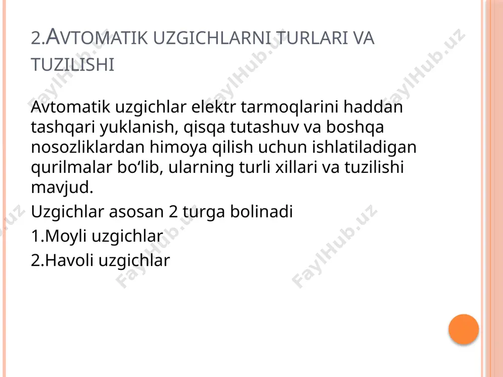 avtomat uzgichlarni ko’rsatmalari, turlari va tuzilishlari - Page 5
