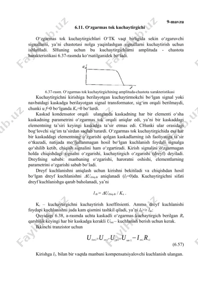 o‘zgarmas tok kuchaytirgich — DOCX