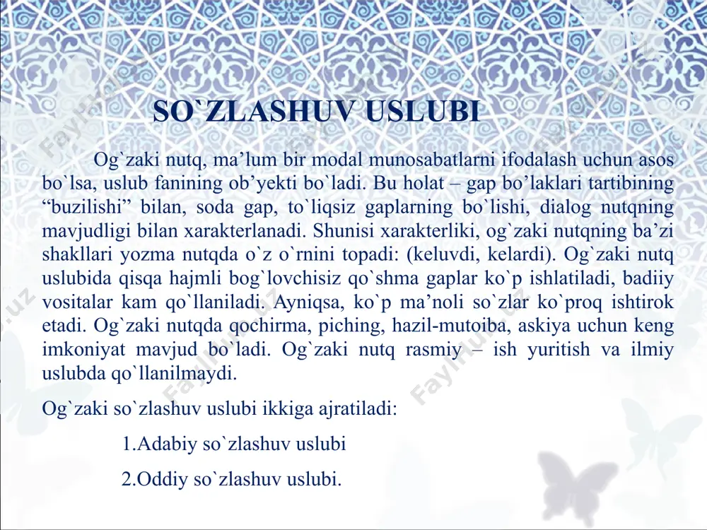 nutqning uslubiy turlari - Page 5