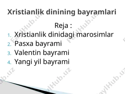 xristianlik dinidagi marosimlar — PPTX
