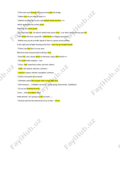 english language practice exercises — DOCX
