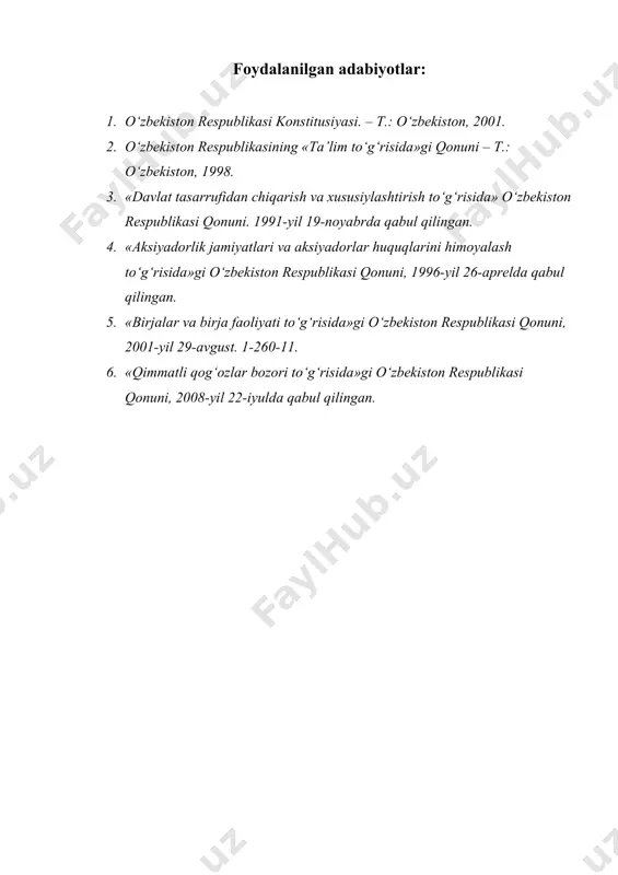 birjalarni tashkil qilish va ularning ta’sischilari - Page 5