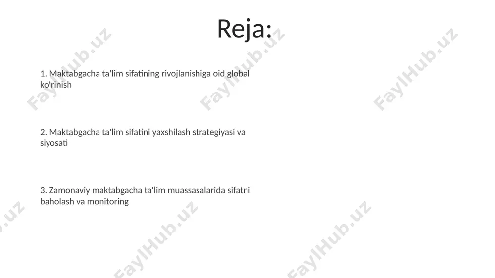20 soatdan kam bo'lmagan treninglar o'tishlari majburiydir. o'quv-tarbiyaviy muhitni yaratish rang-barang didaktik materiallar, kamida 3 turdagi sezgi rivojlantirish vositalari (masalan, teksturali sirtlar, shakl va o'lchamlar to'plami) bolaning kognitiv rivojlanishiga ijobiy ta’sir ko'rsatadi. o'quv-tarbiyaviy muhitni yaratishda bolalar bog'chasining har 10 kvadrat metriga kamida 2 ta o'yinchoq va 1 ta o'quv qo'llanmasi to'g'ri kelishi tavsiya etiladi. innovatsion pedagogik texnologiyalarni qo'llash innovatsion pedagogik texnologiyalar, masalan, o'yinlashtirilgan o'qitish yoki stem-ta’lim, 5-7 yoshli bolalarning kognitiv rivojlanishiga ijobiy ta’sir ko'rsatib, bilim olish samaradorligini 20% ga oshirishi mumkin. mobil ilovalar va virtual haqiqat texnologiyalarining qo'llanilishi bolalar uchun 10 dan ortiq ta'lim o'yinlarini taklif etib, kreativ fikrlash va muammo echish ko'nikmalarini shakllantiradi. baholovchi vositalar va monitoring baholash vositalarining samaradorligini oshirish uchun kamida 3 ta turli xil usul (masalan, kuzatish jadvallari, portfellar, o'quvchilarning ishlari namunalari) qo‘llanilishi va natijalar muntazam ravishda tahlil qilinishi kerak. ta’lim sifatini monitoring qilish uchun kamida har chorakda 2 marta sinflarga tashrif buyurib, o'qituvchilarning ishlarini kuzatish …