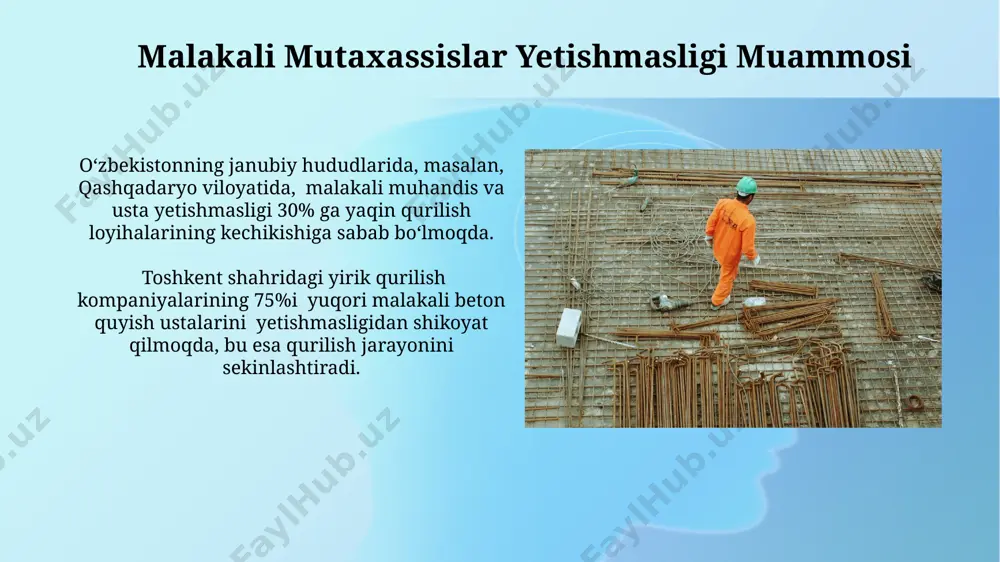 qurilishning mehnat resurslari - Page 5