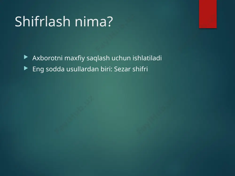 sezar shifri orqali axborotni shifrlash - Page 2
