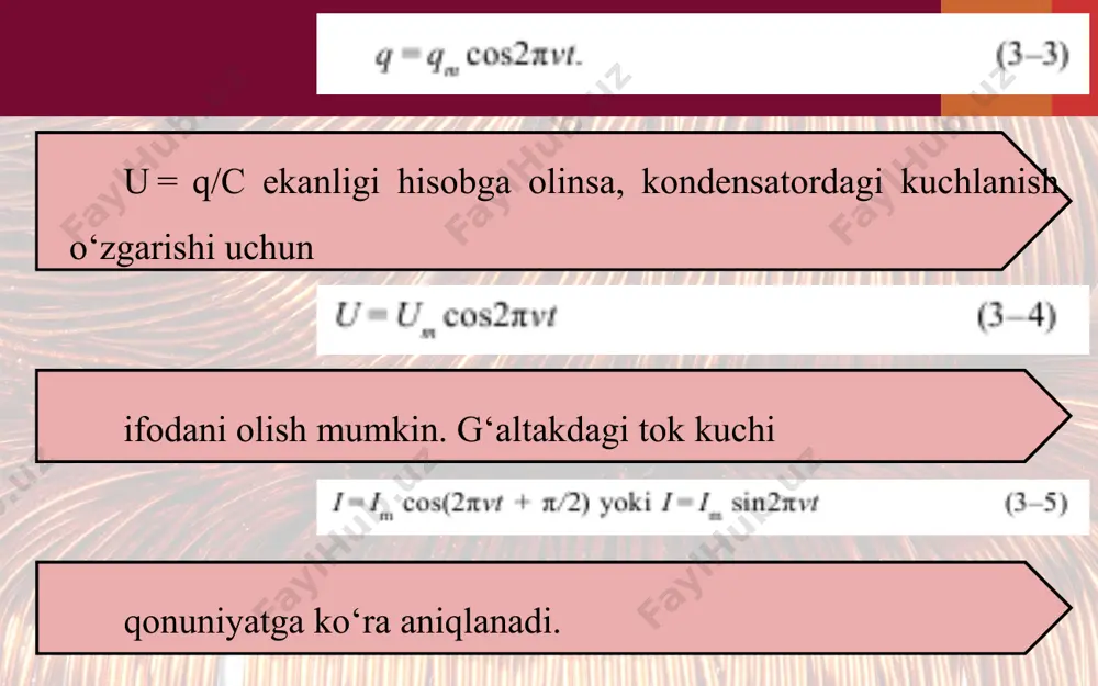 tebranishlarni grafik ravishda tasvirlash. so‘nuvchi elektromagnit tebranishlar 11-sinf - Page 4