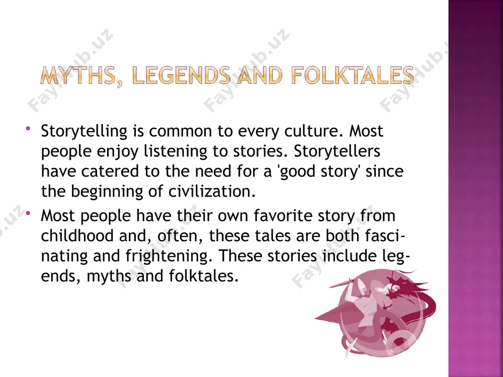 storical account based on facts at one end and myths or cultural folktales at the other; as you progress towards the mythical/folktale end of the line, what an event symbolizes to people, or what they feel about it, becomes of greater historical significance than the facts, which become less important. by the time you reach the far end of the spectrum, the story has taken on a life of its own and the facts of the original event, if there ever was one, have become almost irrelevant. it is the message that is important. as well as making fascinating reading, these stories also tell us a great deal about how people in the past saw, and understood, the world around them. there are many reasons why stories are told and passed down the generations. here are just a few of them: to strengthen a community and provide a common understanding. …