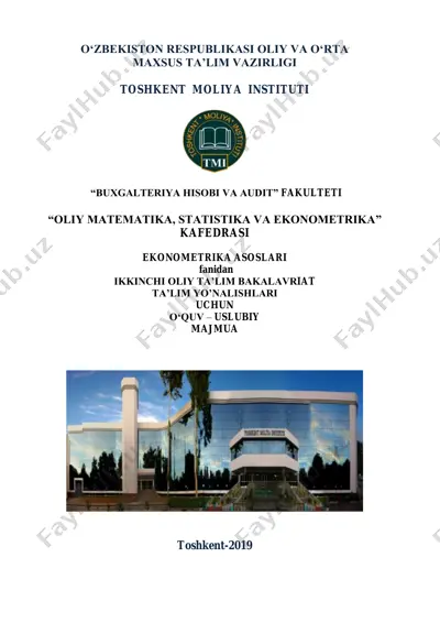 ekonometrika asoslari — PDF