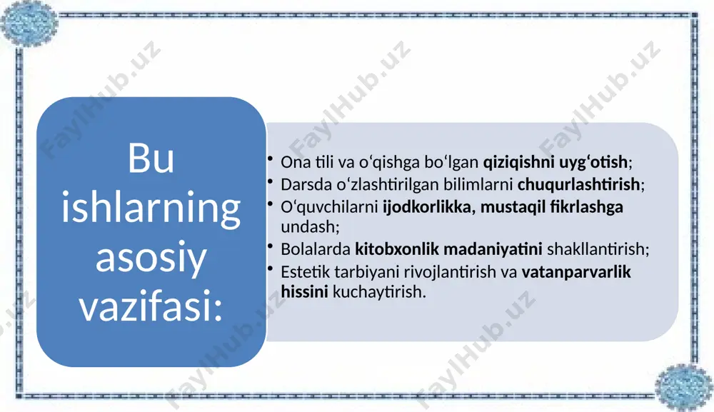 ona tili va o‘qish savodxonligidan sinfdan tashqari ishlar tashkil etish - Page 3