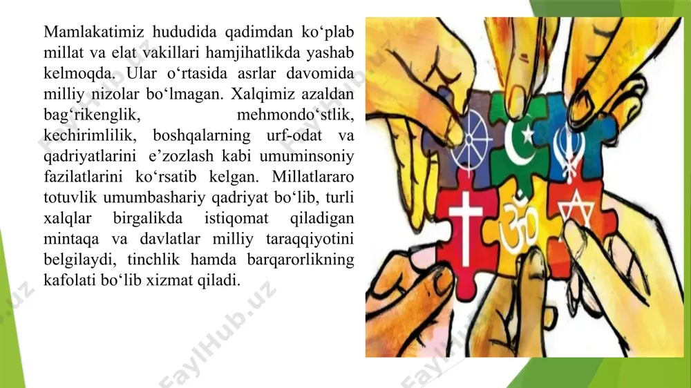 iga tashrif buyurganlar. 2020-yil 3-4-mart kunlari samarqand shahrida “imom moturidiy va moturidiya taʼlimoti: o‘tmish va bugun” mavzusidagi xalqaro konferensiya tashkil etildi. ushbu tadbirda 15 mamlakatdan 55 nafar taniqli ulamolar, muftiylar, moturidiyshunos ekspertlar, 100 nafar mahalliy olim va tadqiqotchilar qatnashdi. konferensiya yalpi majlisida 11 ta, shoʻba yig‘ilishlarida 32 ta maʼruza tinglandi. agar shunday bo‘lmaganda jaloliddin rumiy tobuti ketidan turli din vakillari yahudiy rovvini ham, xristian ruhoniysi ham yig‘lab bormas edi. mana yozuvchi radiy fishning “jaloliddin rumiy” asarida bu haqda qanday tavsif beriladi: “...hofizlar qur’on o‘qishar, ravvinlar tavrot, pravoslav ruhoniylari injil oyatlarini xonish qilar, oshiqlar... qo‘shiqlar kuylashardi”. shu erda ham ayirmachilar ularni ketkizishni hokim parvonadan so‘rashganda xristian va yahudiy vakillari aytishadiki, -mavlono bir haqiqat quyoshi ediki, quyosh hammaniki turur, -mavlono -non kabidirlar,ochlarning nondan yuz o’girib ketganini qayda ko‘rgansiz? rumiyning o‘zi diniy tolerantlikni ilgari surar, bu haqda shunday yozmish: mayliga, kim bo‘lmagil, kel bari bir, dahri-yu otashparastsan – bari bir, necha bor paymonshikastsen …