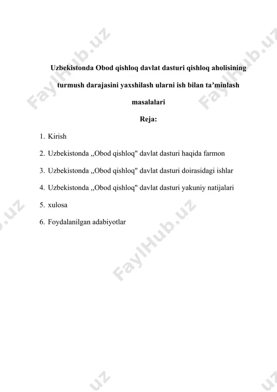 ahalla va xonadonlarga kirib borish hamda aholi bilan muloqot natijalari quyidagi tizimli muammolar mavjudligini ko‘rsatmoqda. birinchidan, mahalliy hokimliklar, “davarxitektqurilish” qo‘mitasining hududiy organlari va xususiy uy-joy mulkdorlari shirkatlari tomonidan shaharsozlik me’yor va qoidalariga amal qilmagan holda, bino-inshootlar va uy-joylarni tartibsiz va o‘zboshimchalik bilan qurish holatlariga chek qo‘yilmayapti. qurilish ishlarining qishloq va mahalla darajasida kompleks yondashuvlar asosida olib borilmasligi oqibatida qishloq aholi punktlarining me’moriy qiyofasi eskicha ko‘rinishda qolmoqda. ikkinchidan, uy-joy kommunal xizmat ko‘rsatish vazirligi, “o‘zbekenergo” aj va “o‘ztransgaz” ajning quyi tizim korxonalari tomonidan qishloq aholi punktlarida ichimlik suvi, gaz va elektr tarmoqlari, transformator punktlarini ekspluatatsiya qilish qoniqarsiz ahvolda olib borilishi oqibatida zarur infratuzilmalar eskirgan va yaroqsiz ahvolga kelib qolgan. uchinchidan, shaharsozlik me’yor va qoidalari hududlarning o‘ziga xos xususiyatlariga moslashtirilmaganligi oqibatida qishloq aholi punktlarining me’moriy qiyofasini yaxshilash, xususan, mazkur hududlarda avtomobil yo‘llari va yo‘l bo‘yi infratuzilmasi barpo etish, obodonlashtirish, ko‘kalamzorlashtirish va irrigatsiya tizimlarini barpo etish tartibsiz ravishda olib borilmoqda. to‘rtinchidan, mahalliy byudjetlar va …