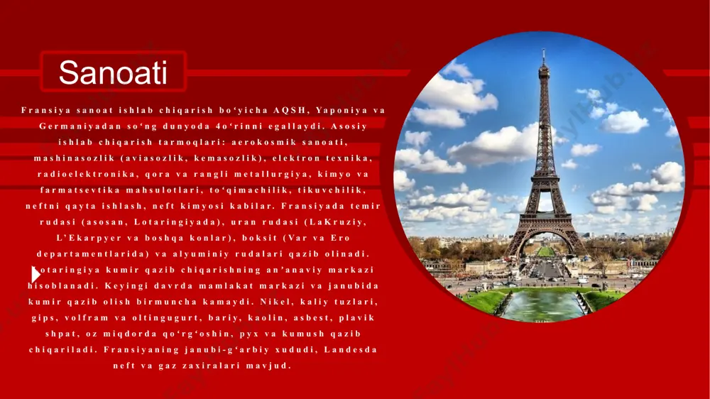 a shinalar ishlab chiqarish (peugeot, citroën, reno, michelin) va aviatsiya (airbus, dassault) ishtirok etgan kompaniyalar yaxshi maʼlum место для логотипа 11 11 fransiya iqtisodiyoti swot tahlili hisobotning yangi tahririda mamlakatning infratuzilma, telekommunikatsiya aloqalari, ishchilarining ish unumdorligi, elektr energiyasining tannarxi, shuningdek, o’zining ichki bozori hajmi bilan bir qatorda yevropadagi geografik mavqei tufayli bozor salohiyati kabi tarkibiy jihatlari mustahkamligi ta’kidlangan. ushbu afzalliklar fransiyaga yevropa sarmoyalarini qabul qiladigan mamlakatlar orasida buyuk britaniya va germaniyadan oldinda birinchi o’rinni egallashga imkon berdi. vujudga kelishi mumkin bo’lgan yangi global kuchlar muvozanatida, fransiyaning yevropada ilmiy-tadqiqot ishlarini olib borish va sanoat investitsiyalarini olish bo’yicha yetakchi davlat ekanligi ayniqsa muhimdir. tahlilchilar, shuningdek, 2022 yilda iqtisodiyot uchun bosh xavflardan biri yuqori inflatsiya bo‘lishi mumkinligini aytishmoqda. 2021 yil boshida fransiyada inflatsiya 2 foiz atrofida baholangan bo‘lsa, yil oxiriga kelib u 7 foizni tashkil qilmoqda. uning o‘sishiga iqlim o‘zgarishi ta’sir ko‘rsatmoqda va bu mahsulotlar narxi oshishiga olib kelmoqda. bundan tashqari, iqtisodiy o‘sishga …