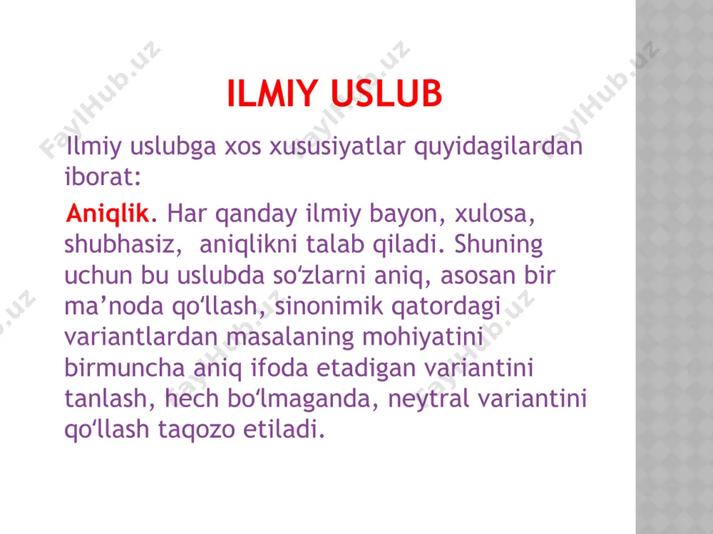 adabiy til uslublari. ilmiy uslub. - Page 4