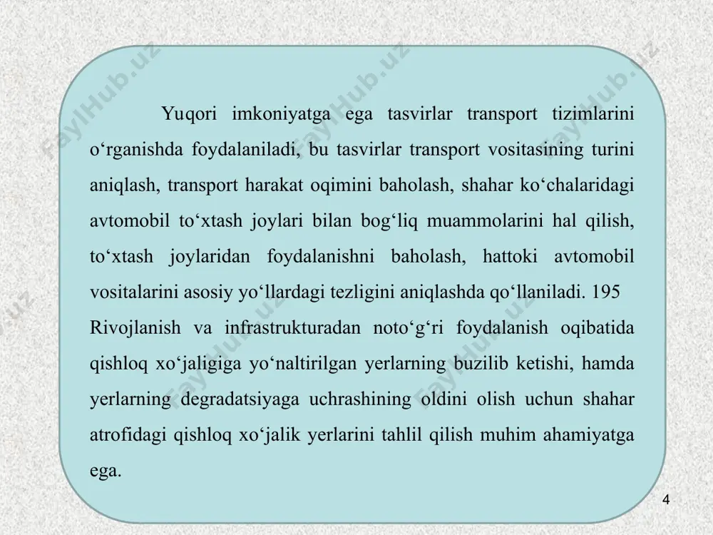 yerning qoplami va yerdan foydalanishning o’zgarishi - Page 4