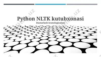 python nltk kutubxonasi — PPTX