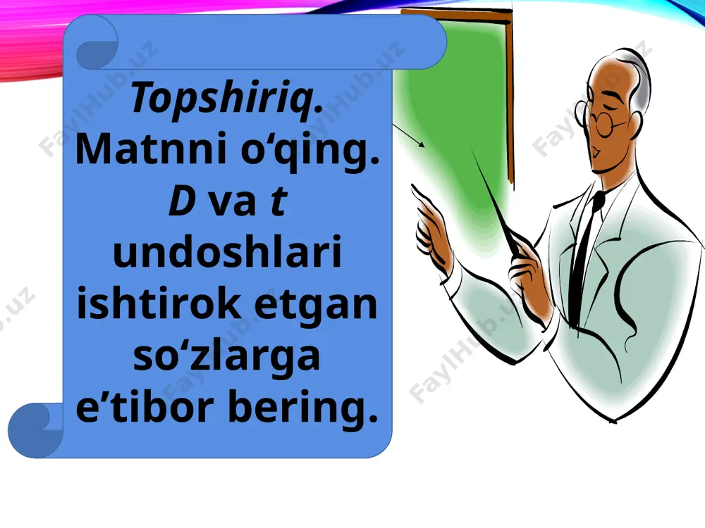 d va t undoshlarining talaffuzi va imlosi 5-sinf - Page 5