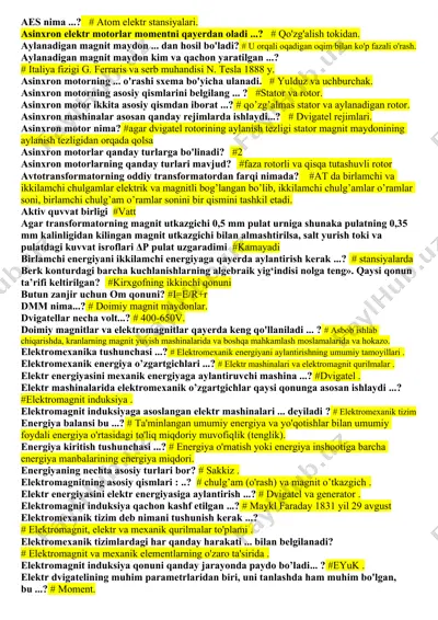 asinxron motorlar — DOCX