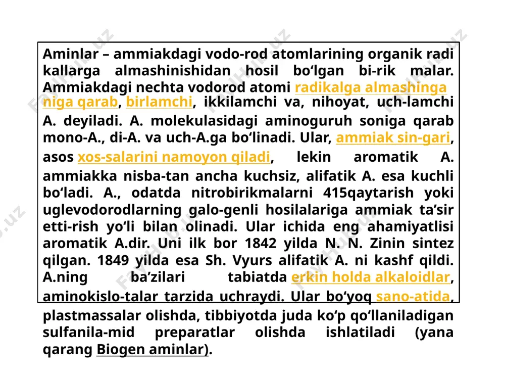 aminlarning olinish usullari - Page 3