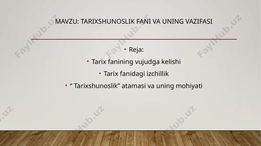 alan, hozirgi davrda istorigrafiya). tarixshunoslik tarixiy bilimlar taraqqiyotini, muayyan tarixiy bosqichda yaratilgan yoki ma’lum bir muammoga bag’ishlangan tarixiy tadqiqotlarni o’rganadi va tahlil qiladi. tarixshunoslik nafaqat tarix, balki maxsus tarix fanlari (masalan, sharqshunoslik, etnologiya, arxeologiya va boshqalar) tarixi bilan ham shug’ullanadi. tarixshunoslikning asosiy vazifasi tarix fani rivojini chuqur va har tomonlama xolisona o‘rganish, muayyan taraqqiyot davrida to’plangan tarixiy bilimlarni tahliliy tadqiq etishdan, amalga oshirilgan ishlarning natijasini chiqarishdan hamda shu asosda tadqiq etilgan dolzarb muammolarni aniqlab, kelgusi tadqiqotlarning yunalishlarini belgilashdan, tarixchilarni muayyan tarixiy ilmiy muammo doirasidagi adabiyotlarga yunaltirishdan iborat. tarixshunoslik shuningdek, fan taraqqiyotida o’z o’rniga ega bo’lgan ilmiy tarixshunoslik markazlari tarixini, unda faoliyat ko’rsatgan ilmiy kadrlarning salohiyati, ularning fan rivojiga qo’shgan hissalarini o’rganish kabi vazifalarni ham bajaradi. tarixshunoslik tadqiqotlarda tadqiqotchining vazifasi o’zidan avvalgi bosqichlarda yaratilgan ilmiy asarlarni zamonaviy bilimlar nuqtai nazaridan o’rganish, ularning ijobiy va salbiy jihatlarini taxlil qilishdan iborat. tarixshunoslik vatan tarixini o‘rganishda, tarixiy muammolar ustida bahs yuritishga, ijodkorlikka ilhomlantiradi. tarixshunoslik …