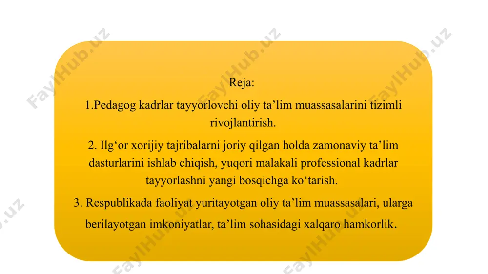 ‘g‘risidagi kelishuvga erishildi. o‘zbekiston respublikasi vazirlar mahkamasining 2018-yil 8- dekabrdagi “xalq ta’limi tizimida ta’lim sifatini baholash sohasidagi xalqaro tadqiqotlarni tashkil etish chora-tadbirlari to‘g‘risida”gi 997-sonli qarori mamalakatimiz ta’lim tizimida o‘z vaqtida qabul qilingan islohotlardan bo‘ldi, deb bemalol ayta olamiz. bu xalqaro dasturlar nima degani? bizning maqolamiz aynan xalqaro dasturlarda baholanadigan o‘quvchilarning o‘qish savodxonligi haqida. pisa (programme for international student assessment) – o‘quvchilarning savodxonligini baholash bo‘yicha xalqaro tadqiqot dasturi bo‘lib, dasturning asosiy maqsadi 15 yoshli o‘quvchi yoshlarning o‘qish (matnni tushunish), matematika va tabiiy fanlar bo‘yicha savodxonlik darajalarini hamda ijodiy fikrlash ko‘nikmalarini turli xil testlar yordamida baholashdan iboratdir. ushbu loyihalar o‘quvchi yoshlarning ijodiy va tanqidiy fikrlashi, egallagan bilimlarini hayotda qo‘llay olish layoqatiga baho berish va keyinchalik bu ko‘nikmalarni shakllantirishga xizmat qiladi. har uch yilda amalga oshiriladigan pisa dasturi mamlakatlarga ta’lim tizimining yutuq va kamchiliklari yuzasidan o‘z vaqtida axborot berish, tegishli dasturlarning ta’sirini tahlil qilish imkoniyatini yaratib, ta’lim siyosati sohasida qarorlar qabul qilishni qo‘llab-quvvatlaydi. …