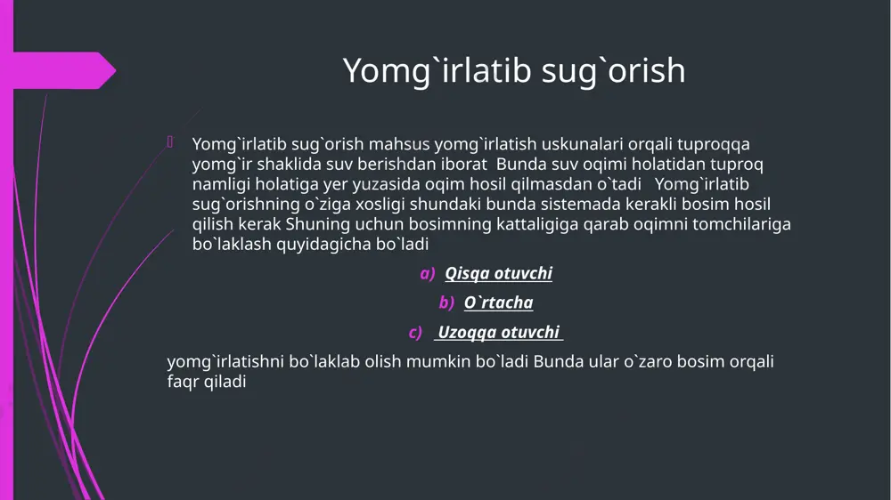 sug'orishning zamonaviy usullari - Page 5