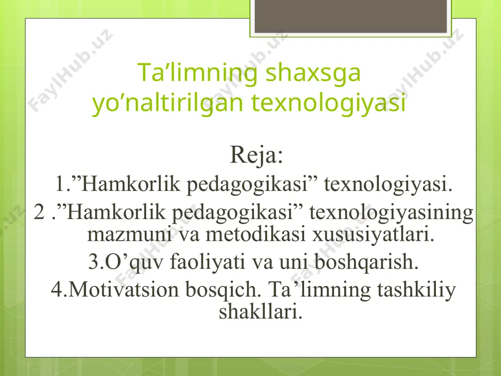 ta’limning shaxsga yo’naltirilgan texnologiyasi 2 - Page 2