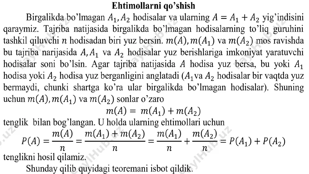 ehtimollarni qo‘shish va ko‘paytirish teoremalari - Page 4