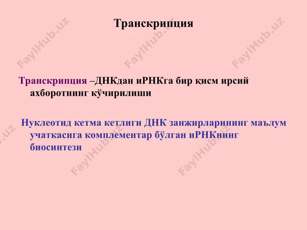 транскрипциянинг молекуляр асослари - Page 2